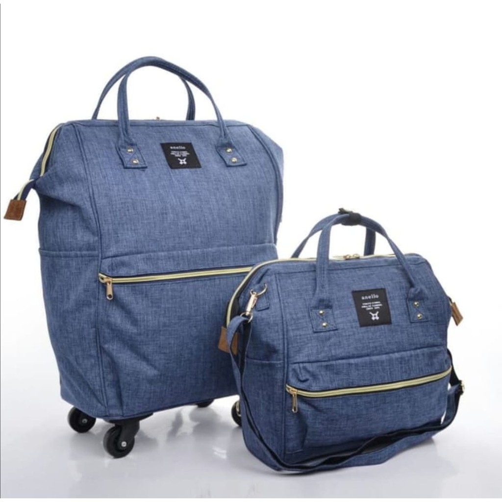 Jual Trolley Anello 4 RODA Tas Travel Backpack Troli Ransel Anello SET ...