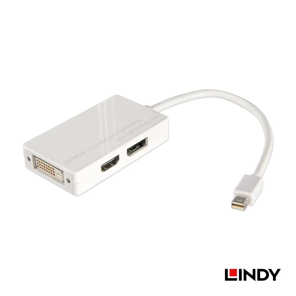 LINDY Converter Mini DisplayPort to Hdmi Adapter 3 in 1 Mini DP to Hdmi DVI Mac Macbook 41049