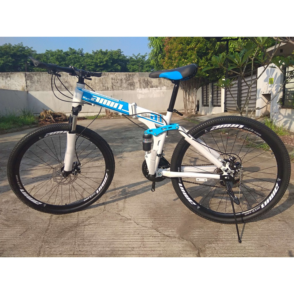 Jual SEPEDA GUNUNG / MTB LIPAT AMIN BIRU-PUTIH 24 SPEED SHIMANO ALTUS ...