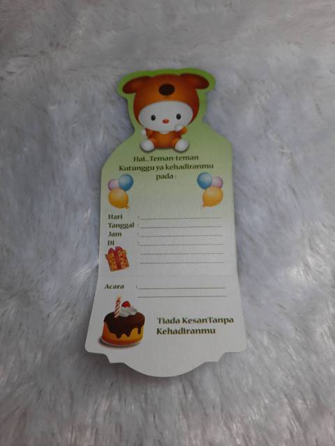 Jual Undangan Ulang Tahun Anak Cubby / Birthday Invitation / Undangan ...
