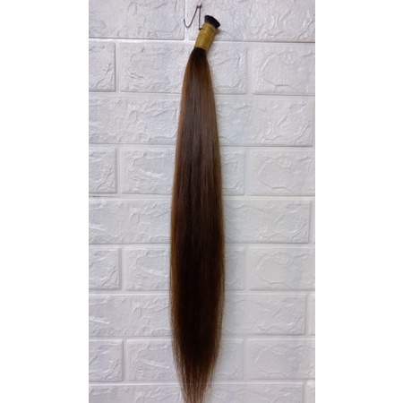Jual rambut sambungan tebal dan rata stndart 100helai/53cm asli rambut ...