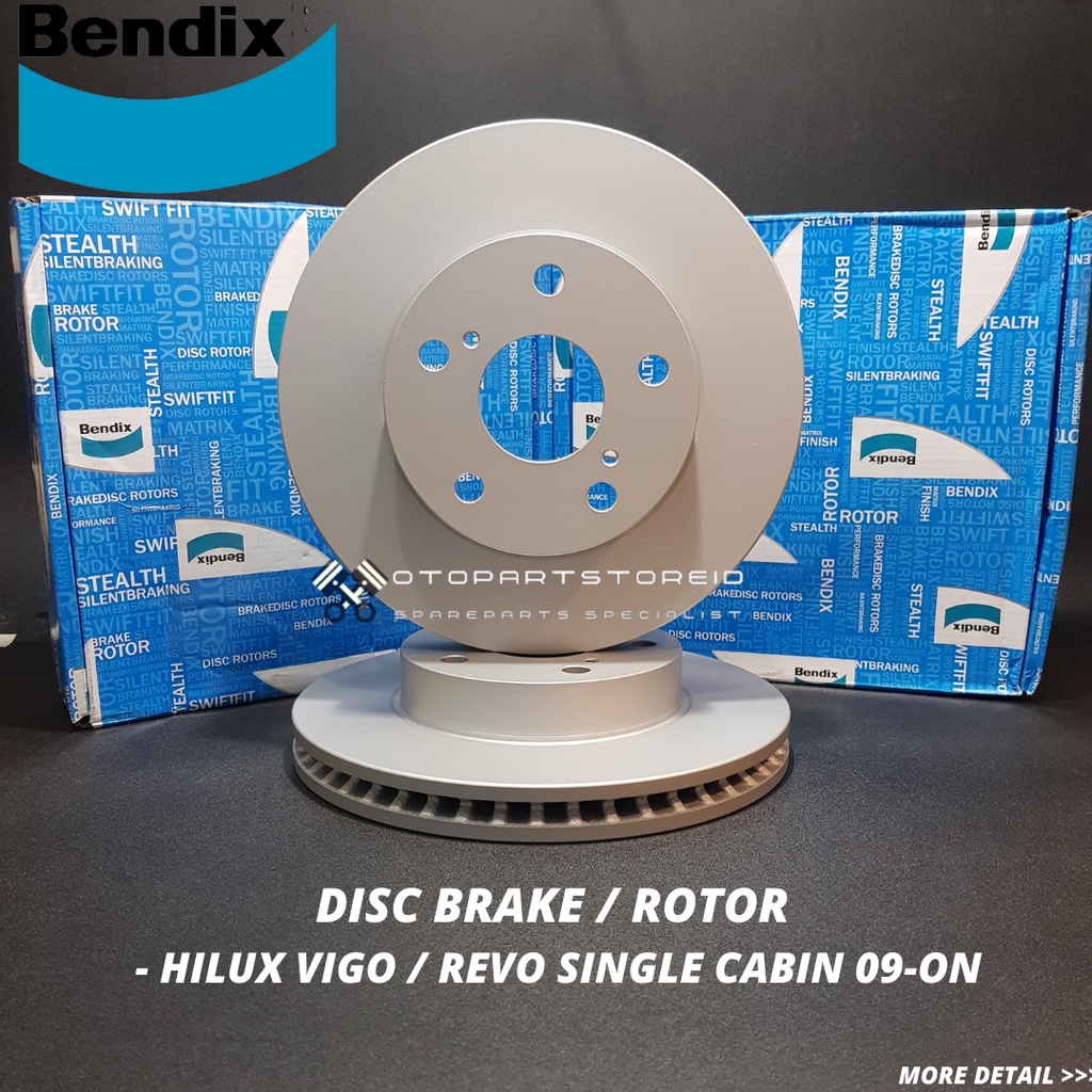 Jual DISC BRAKE/ PIRINGAN REM/ ROTOR BENDIX HILUX VIGO / REVO SINGLE ...