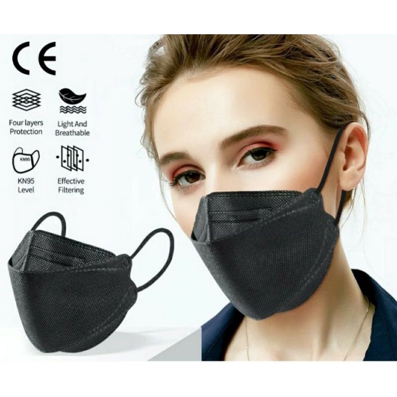 Jual Masker Kf 94 Hitam dan Putih ( pak : 10 pc ) | Shopee Indonesia