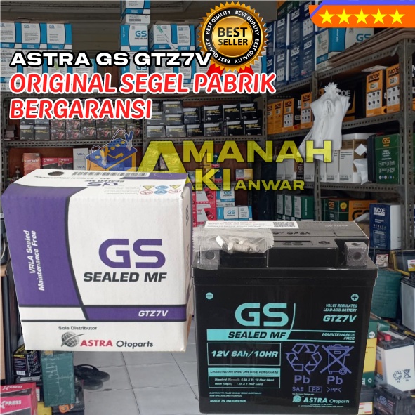 Jual AKI KERING GS ASTRA GTZ6V 12V-5AH MF / AKI MOTOR / YAMAHA: Yamaha