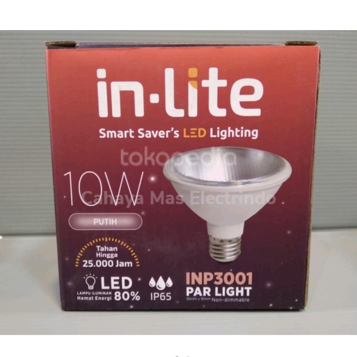 Jual INLITE LAMPU PAR 30 LED SPOT INP3001 10W 10W 10WATT E27 - Putih ...