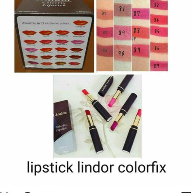 Jual Lipstick lindor colorfix (harga ecer bebas pilih warna) | Shopee ...