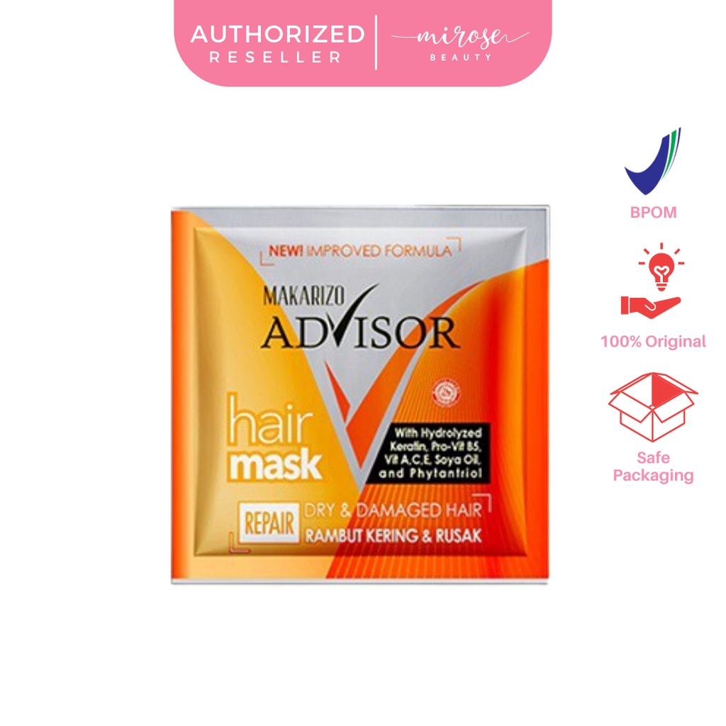 Jual Makarizo Advisor Hair Repair Mask Sachet 15 Ml Shopee Indonesia 