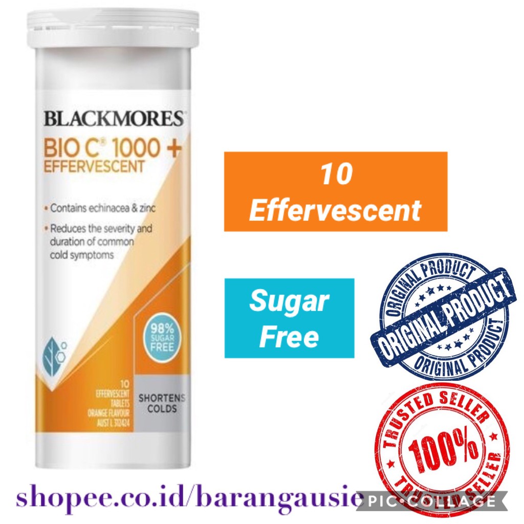 Jual Blackmores Vitamin C 1000 Echinacea + Zinc 10 Effervescent Tablets