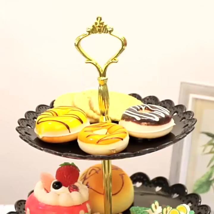 Jual Rak Makan Kue Buah Cake Plate Stand Display - CF431 | Shopee Indonesia