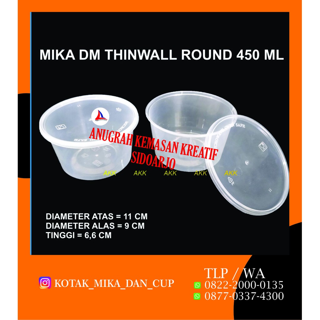 Jual Thinwall Dm Round 450 Ml Kotak Plastik Isi 25 Pcs Shopee Indonesia