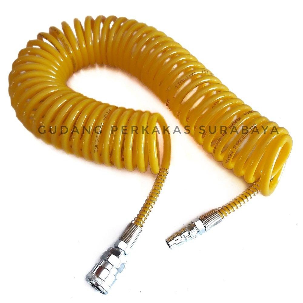 Jual SELANG KOMPRESOR 6 meter PU RECOIL AIR HOSE COMPRESSOR SELANG