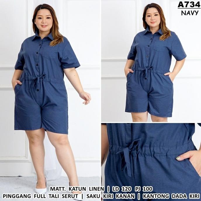 Jumpsuit big hot sale size murah