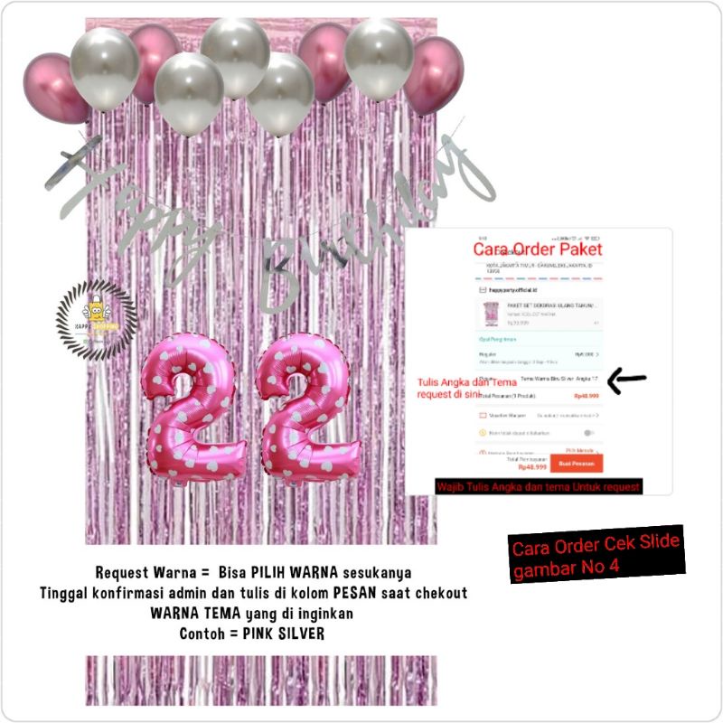 Jual PAKET SET DEKORASI ULANG TAHUN/ HAPPY BIRTHDAY (CUSTOM) | Shopee ...