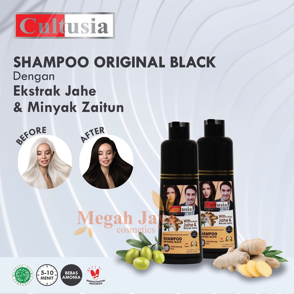 1PC CULTUSIA SHAMPOO ORIGINAL BLACK 160 ML (HITAM) @MJ