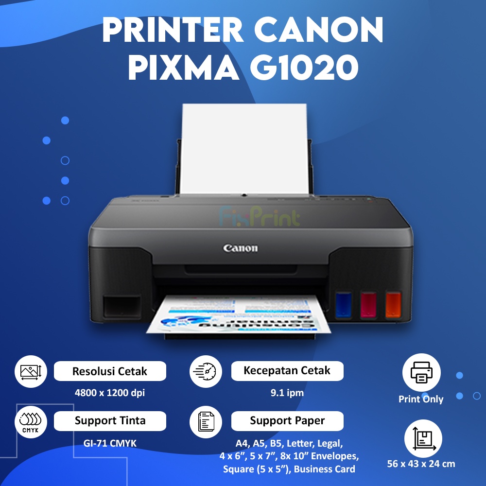 Jual Printer Canon Pixma G1020 Pengganti Printer G1010 Print Only Shopee Indonesia 5818