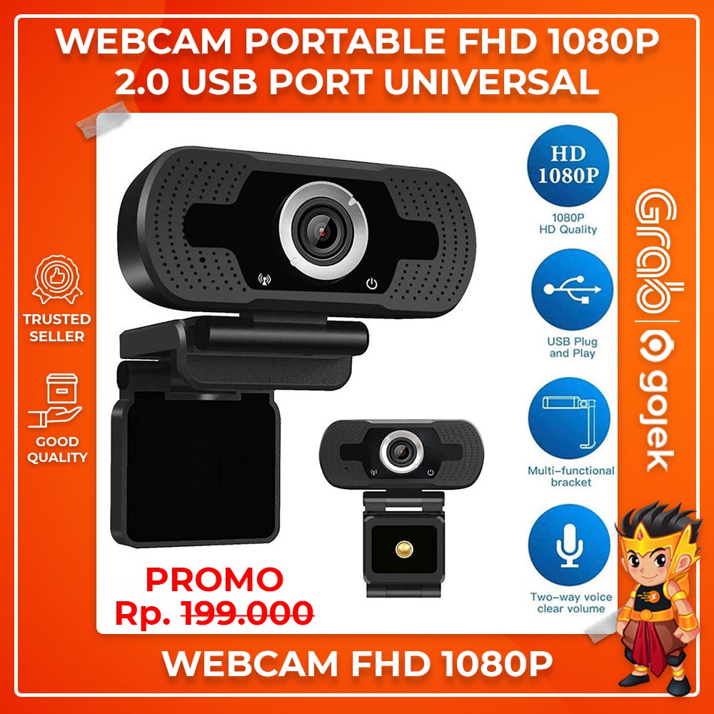 Jual Webcam Full HD 1080P Kamera USB Microphone Universal PC Laptop ...
