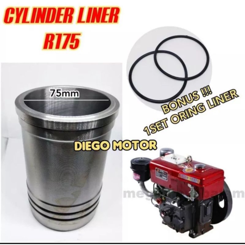 Jual R175 Cylinder Liner Foring Poring Bambu With Oring Mesin Diesel ...
