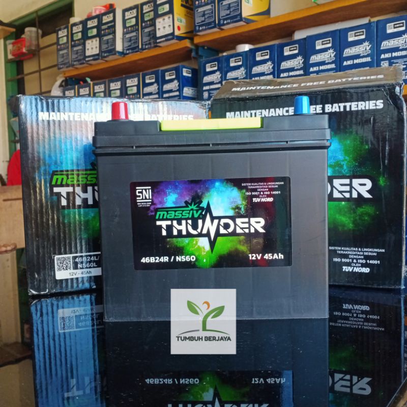 Jual Original Aki mobil MF Kering MASSIV THUNDER NS60 L LS Xenia Rush