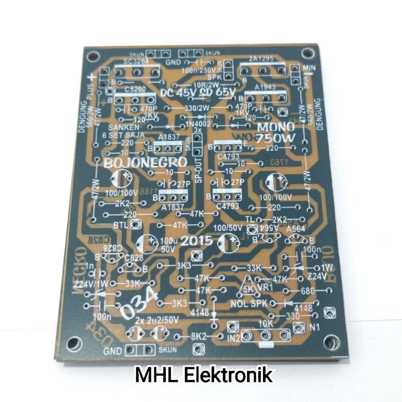 Jual PCB Power Amplifier 3 Tingkat 750 Watt BOJONEGORO TIPE 034