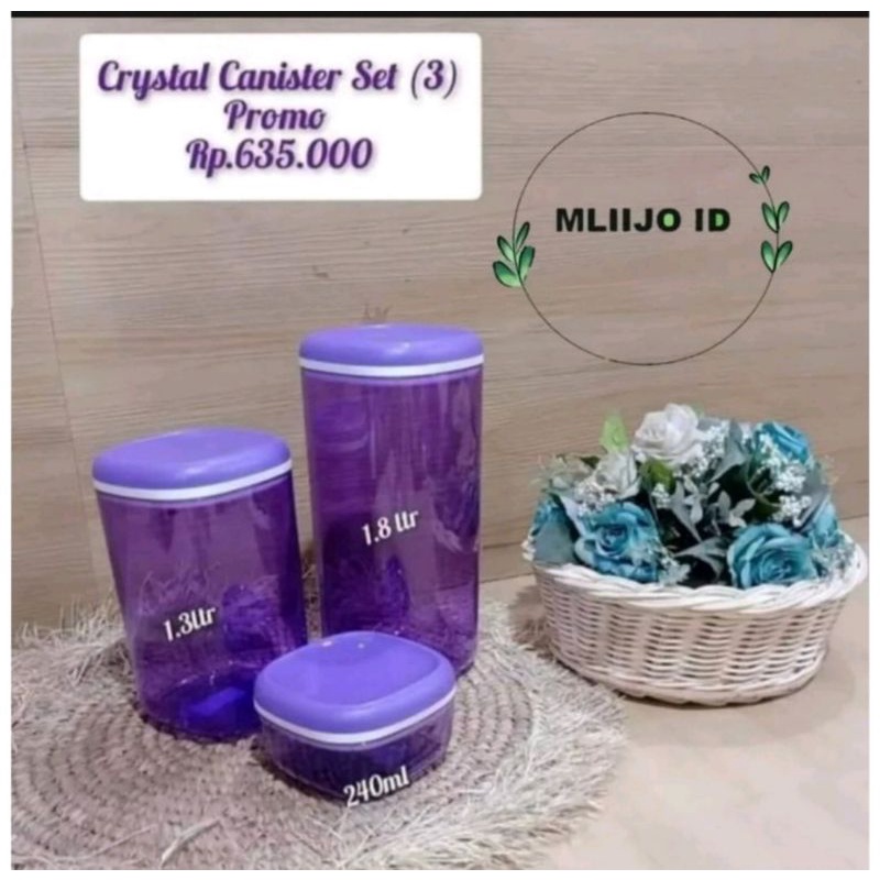 Jual Toples Crystal Canister Tupperware 3 Pcs | Shopee Indonesia