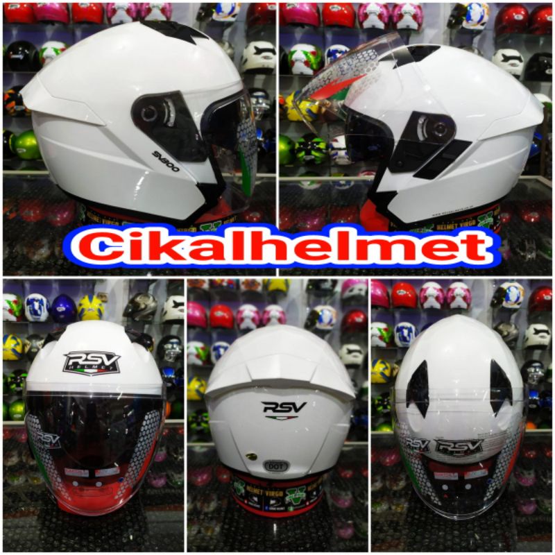 Jual Rsv Helm Sv Solid White Glossy Rsv Sv Original Termurah Shopee Indonesia