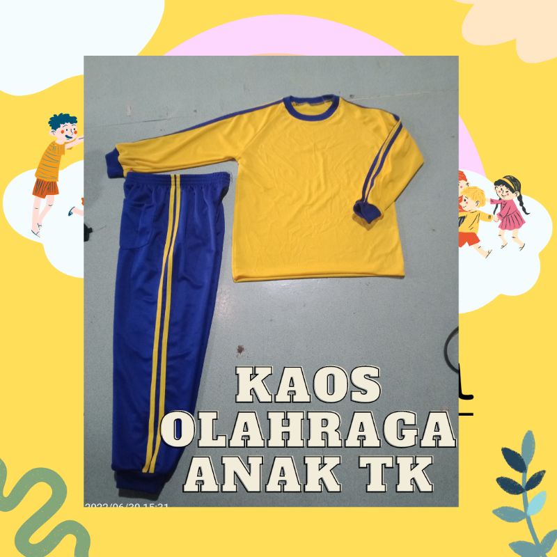 Jual Kaos Olahraga Sekolah Anak TK Kaos Olahraga Paud Baju Olahraga ...