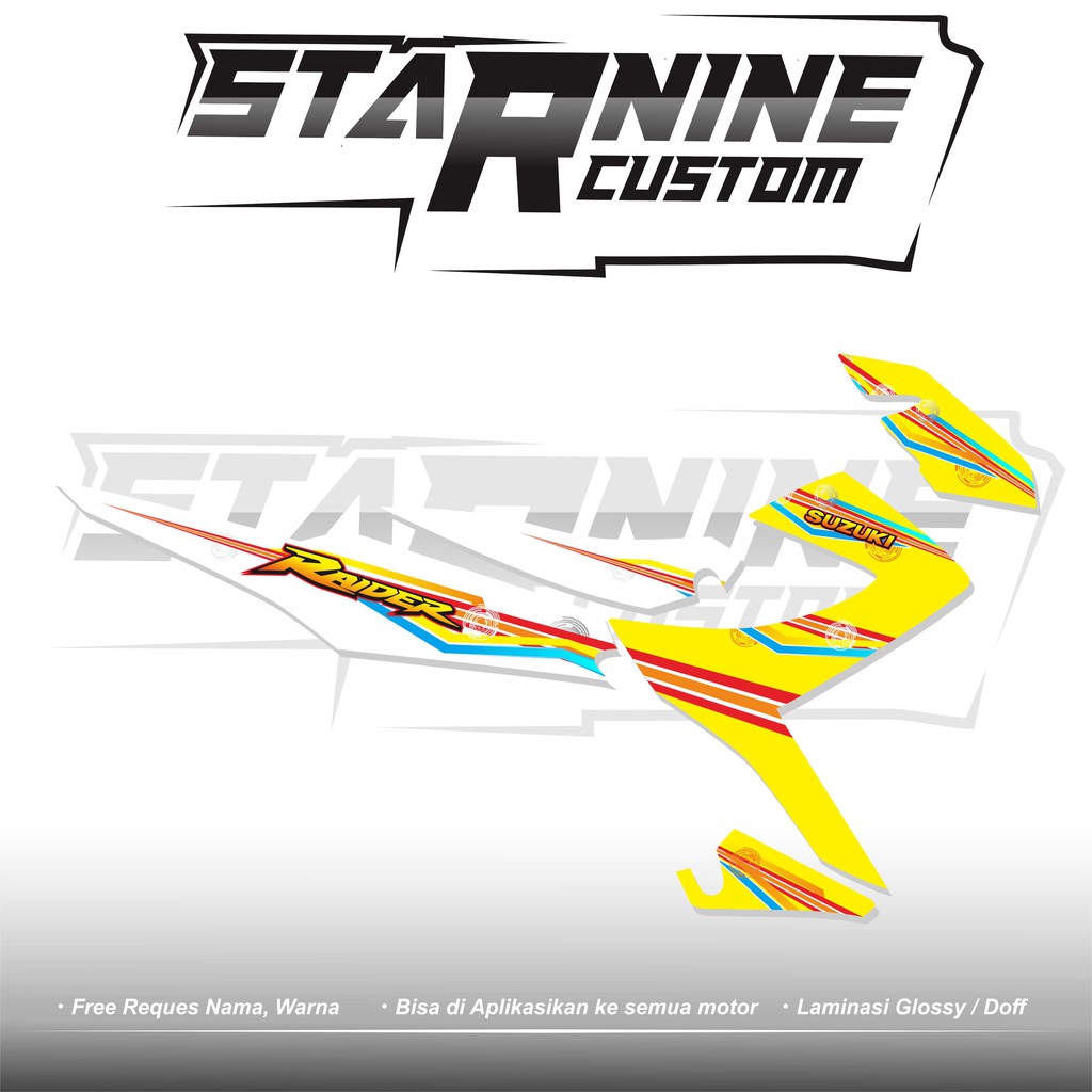 Jual sticker satria raider striping satria raider decal satria striping ...
