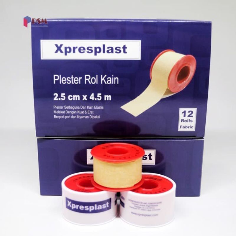 Jual Xpresplast Plester Coklat Roll Plester Kain 2 5cmx4 5cm Shopee