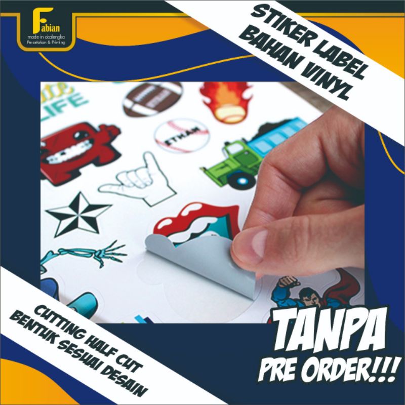 Jual Stiker Sticker Label Makanan Bahan Vinil Anti Air Plus Cutting Murah Bandung Shopee Indonesia 4130