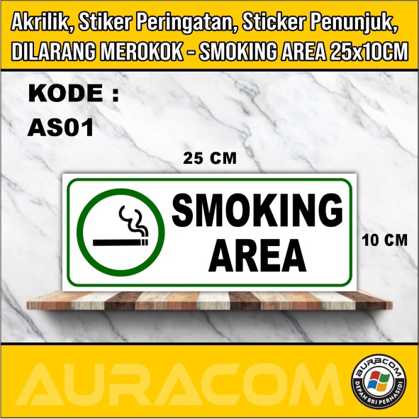 Jual Akrilik, Stiker Peringatan, Sticker Penunjuk, DILARANG MEROKOK ...