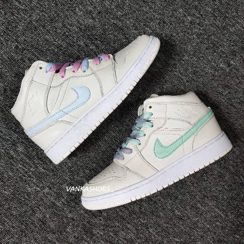 Jual SEPATU WANITA NIKE AIR JORDAN 1 MID GG PHANTOM COTTON CANDY