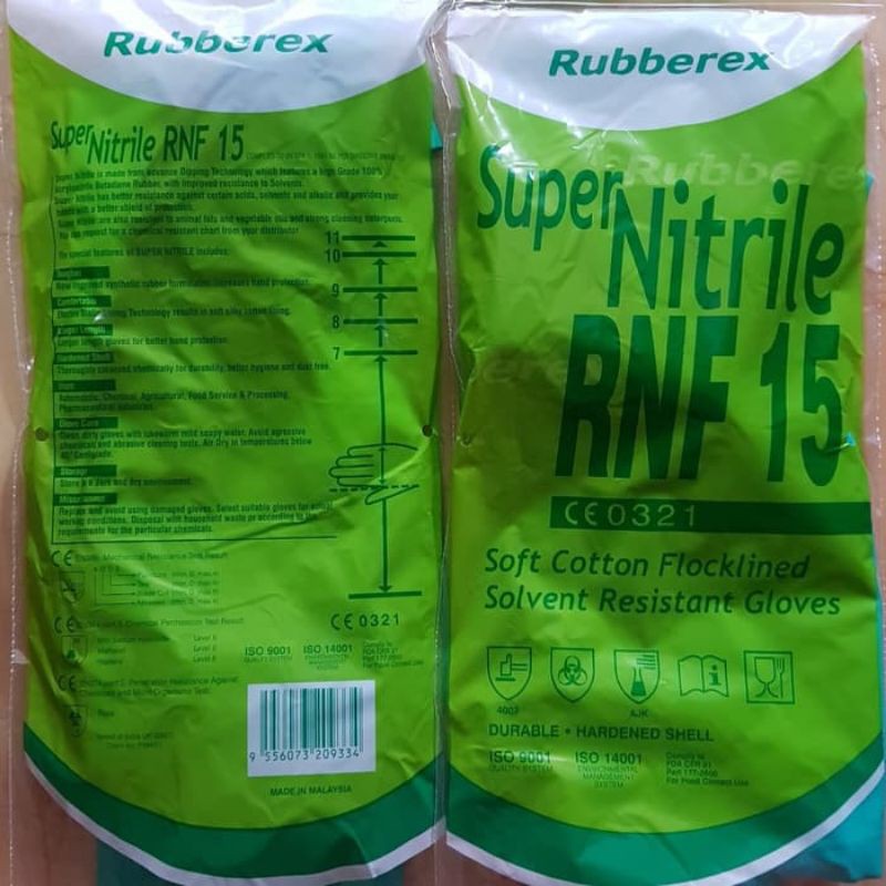 Jual Sarung Tangan Rubberex Nitrile RNF 15 Made in Malaysia | Shopee ...