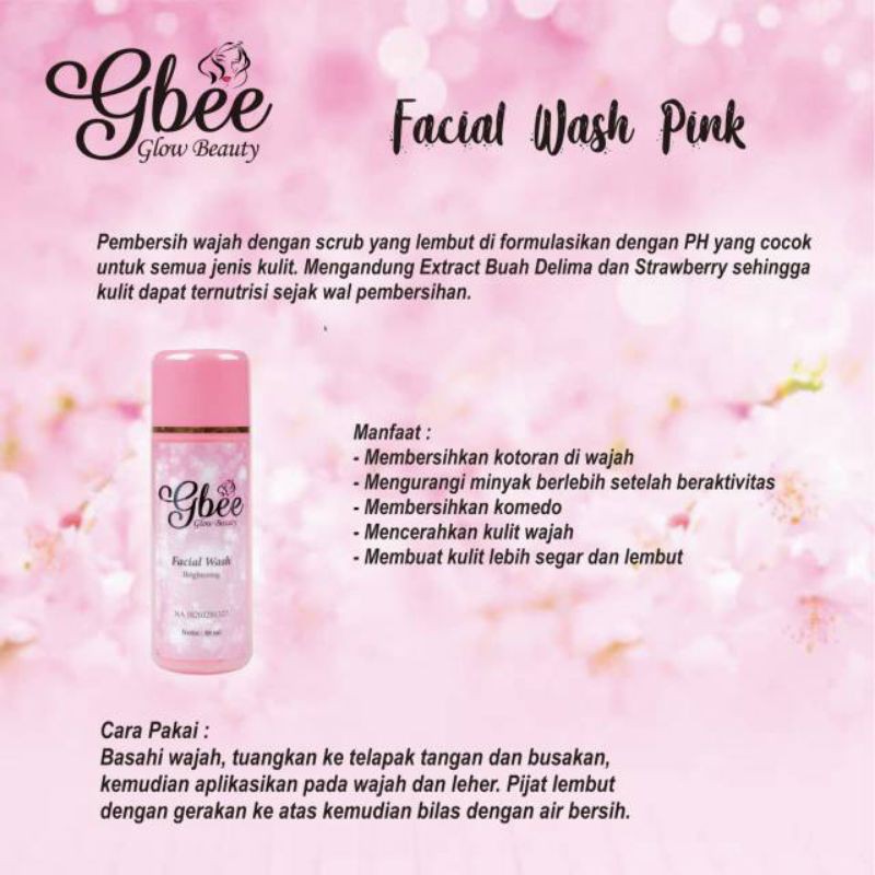 Jual Cod Facialwash Pink Gbee Glowbeauty Shopee Indonesia