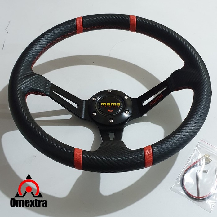 Jual Setir Mobil Racing Carbon 13.5 Stir Racing Sport Steer Momo ...