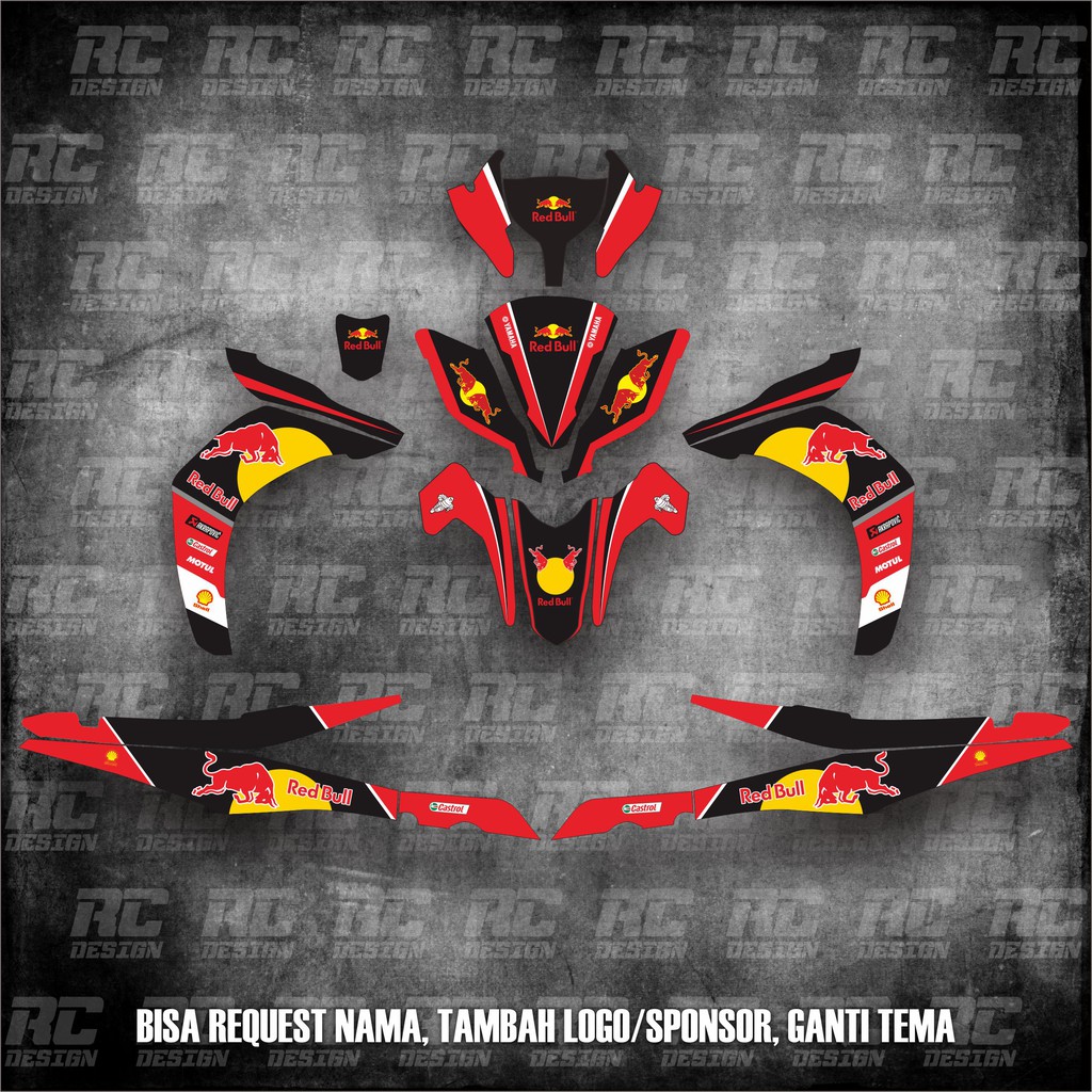 Jual STICKER DECAL JUPITER Z1 FULLBODY BANTENG MERAH | Shopee Indonesia