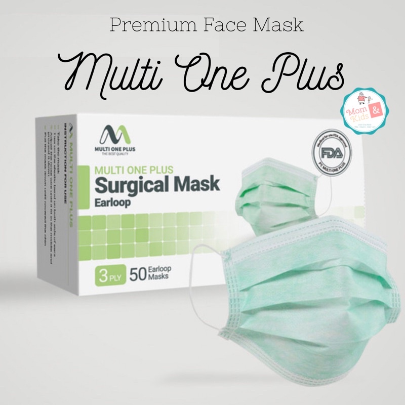 Jual MASKER MEDIS EARLOOP MULTI ONE PLUS 3 PLY 50 PCS | MASKER MEDIS ...
