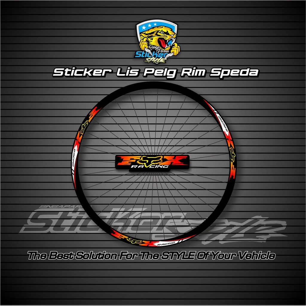 Jual STICKER DECAL SPEDA MTB STIKER RIMS LIS PELG SPEDA FOX RACING ...