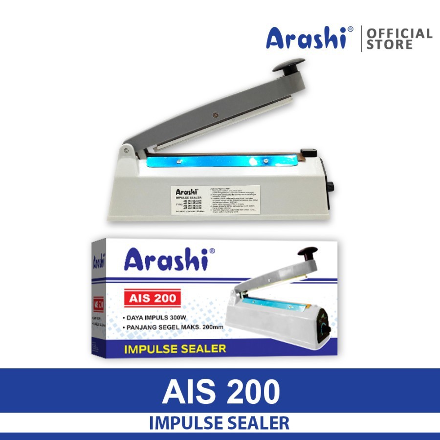 Jual Impulse Sealer Arashi AIS-200 Hand Sealer PFS-200 20cm | Shopee ...