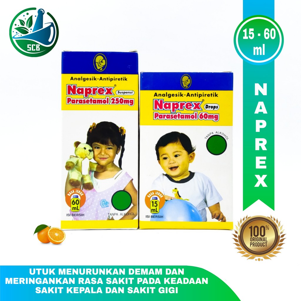 Jual Naprex Suspesi Syrup / Drops - Obat pereda nyeri, panas, demam ...