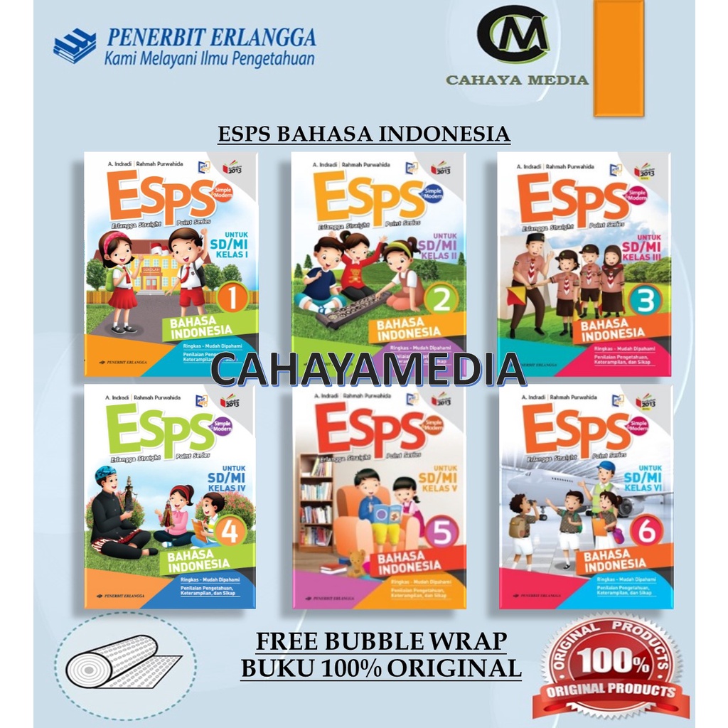 Jual BUKU ESPS BAHASA INDONESIA KELAS 1 2 3 4 5 6 ERLANGGA ORIGINAL ...