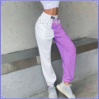 Jual Terbaru Erfashion Ootd Celana Jogger Wanita Baggy Oversize Jogger Wanita Two Tone Grey Sweatpants Collor Blok Dua Warna Celana Jogger Panjang Polos kombinasi Joger Sweatpant Training Two tone