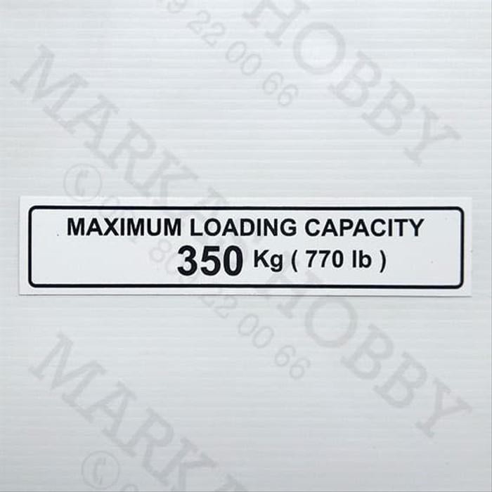 Jual Stiker / Sticker Maximum Loading Capacity 350 Kg Putih | Shopee ...