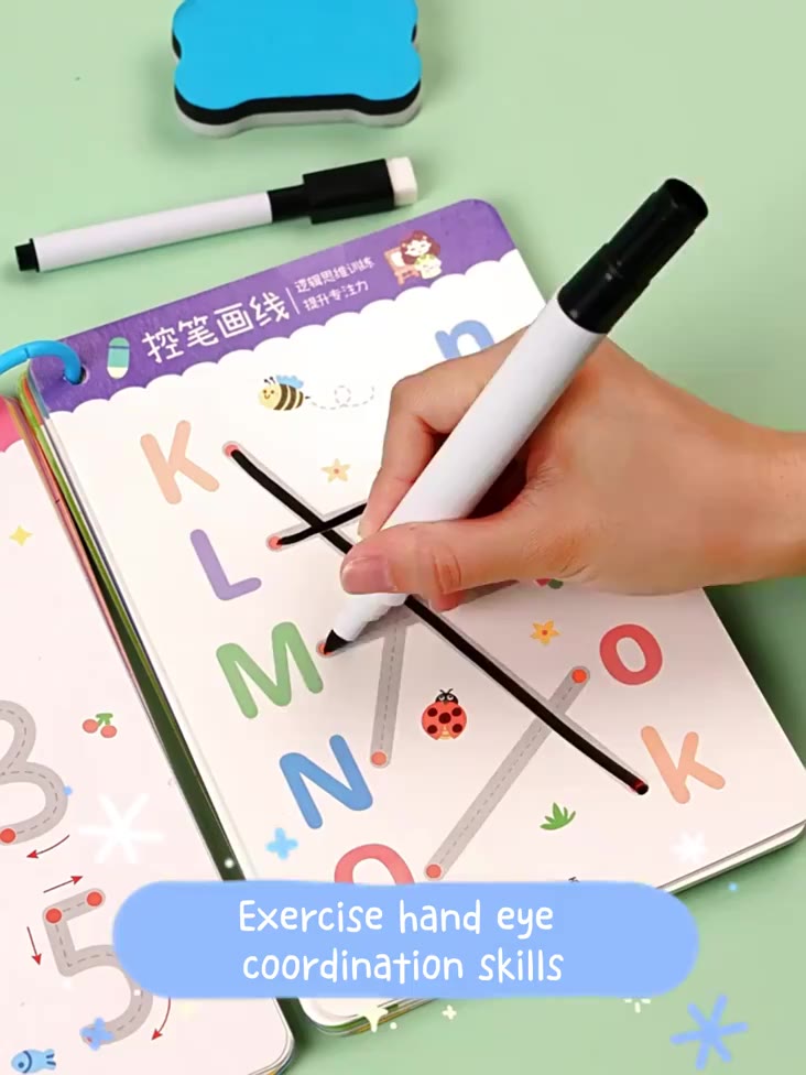Jual ZCTOY Smart Kids Book/ACTIVITY BOOK/Reusable Magic Workbook Smart ...