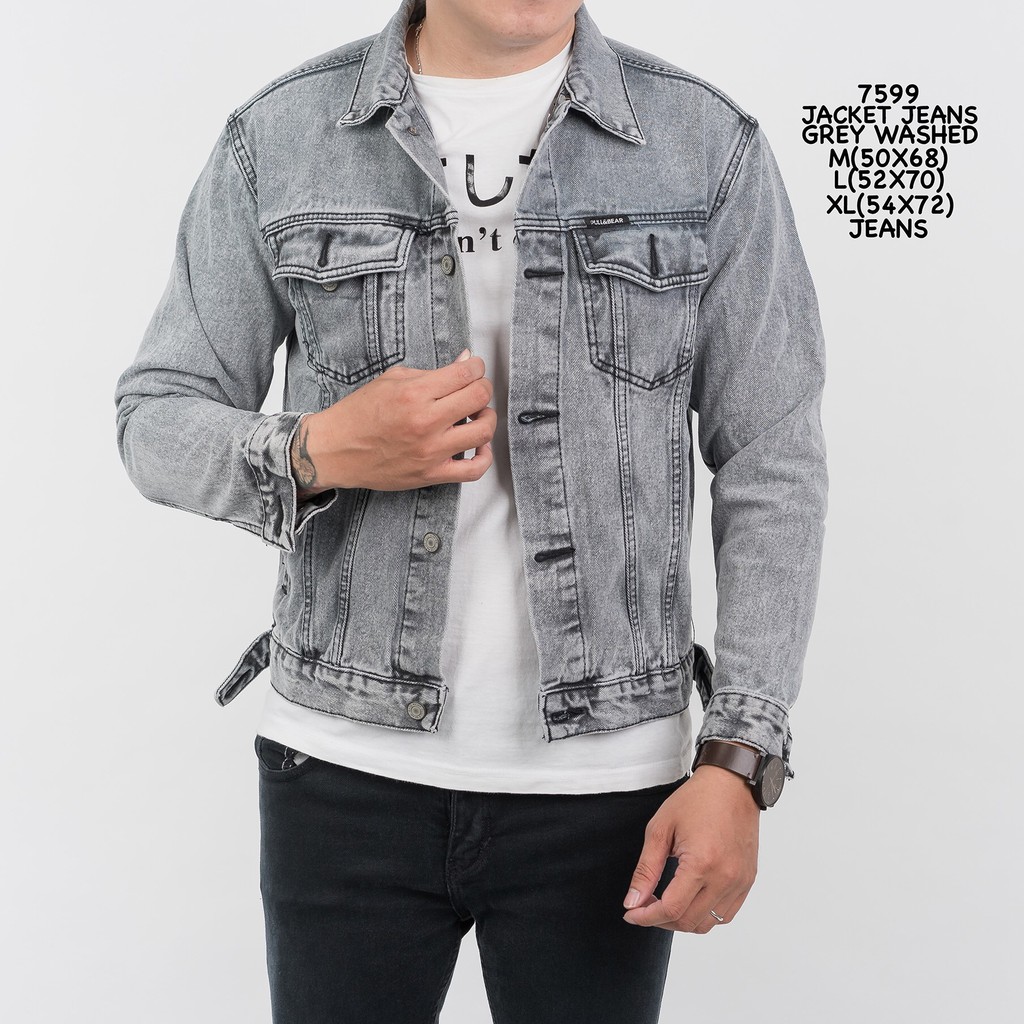 Jaket jeans washed sale