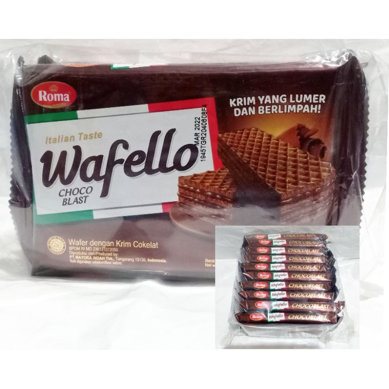 Jual Roma Wafello Choco Blast isi 10 | Shopee Indonesia