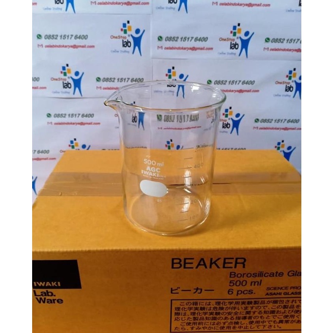 Jual Beaker Glass 500 Ml Iwaki Original Gelas Piala Gelas Kimia Shopee Indonesia 8323