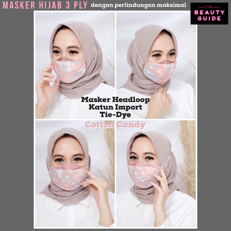 Jual Masker Kain Headloop Hijab 3 Ply / 3 Lapis - TIE DYE | Shopee ...