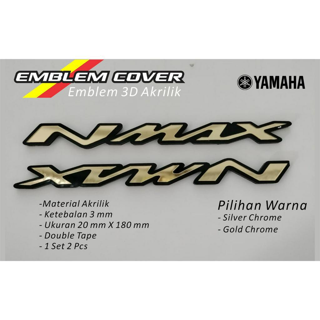 Jual Emblem Timbul Akrilik D Krom Logo Yamaha Nmax Shopee Indonesia