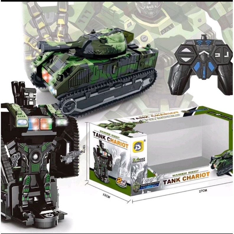 Jual Mainan RC Tank Chariot Deformation Robot Tank Berubah Robot ...