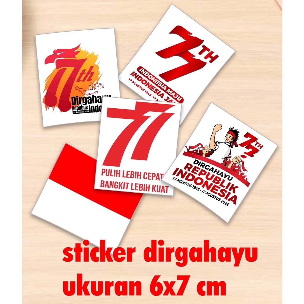 Jual stiker dirgahayu ri ke 77 sticker hut indonesia setiker